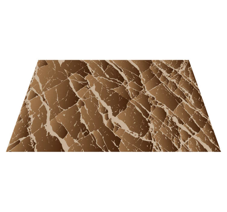 Bruin marmereffect vinyl tapijt eetkamer - TenStickers