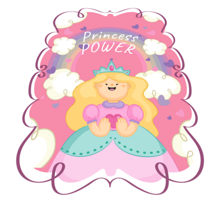Prinses power speelmat vinyl tapijt kind - TenStickers