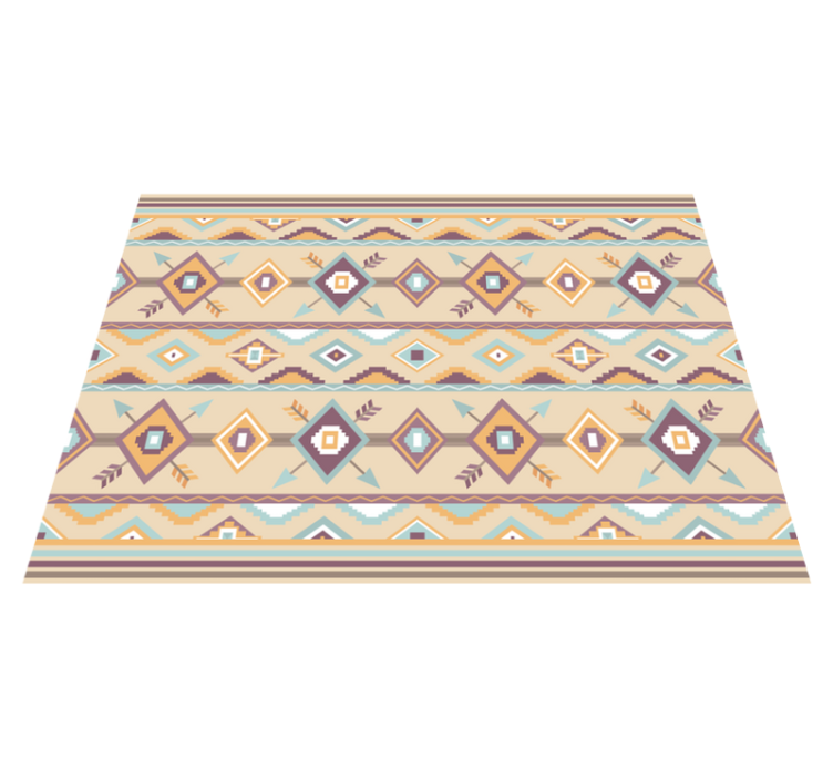 Etnische berber vinyl tapijt beige - TenStickers