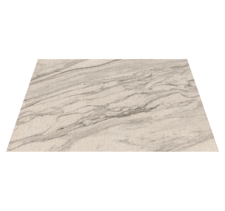 Ivoorkleurige tinten met zwarte details marmeren vinyl tapijt - TenStickers