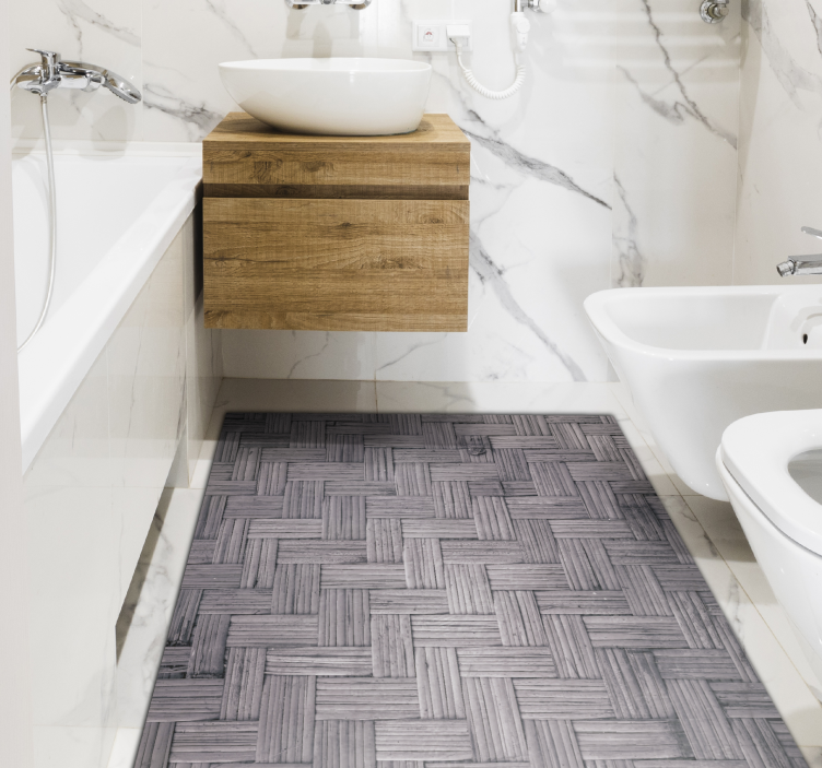 Geweven structuurdetail vinyl tapijt met textuur - TenStickers