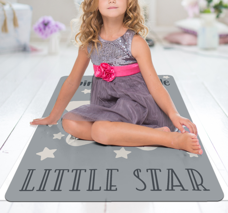 Twinkle star-thema vinyl tapijt kind - TenStickers