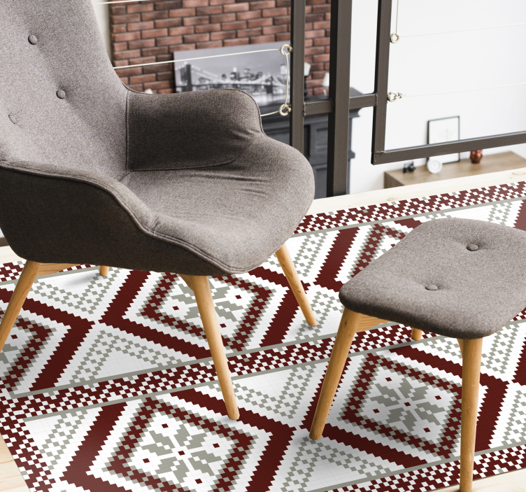 Ingewikkelde geometrische patronen vinyl tapijt mozaïek - TenStickers