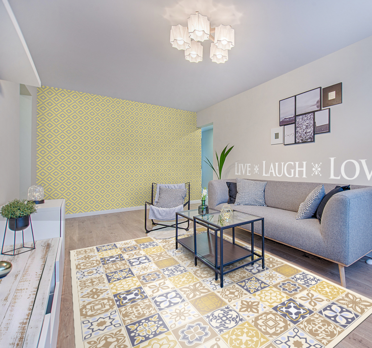 Kalksteen spaanse tegels tapijt - TenStickers