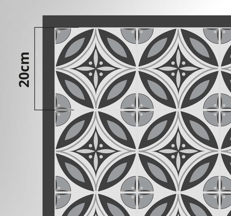 Verfijnd monochroom motief marmeren vinyl tapijt - TenStickers