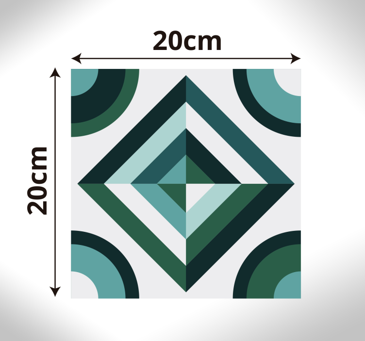 Geometrische keukenloper vinyl tapijt tegels - TenStickers