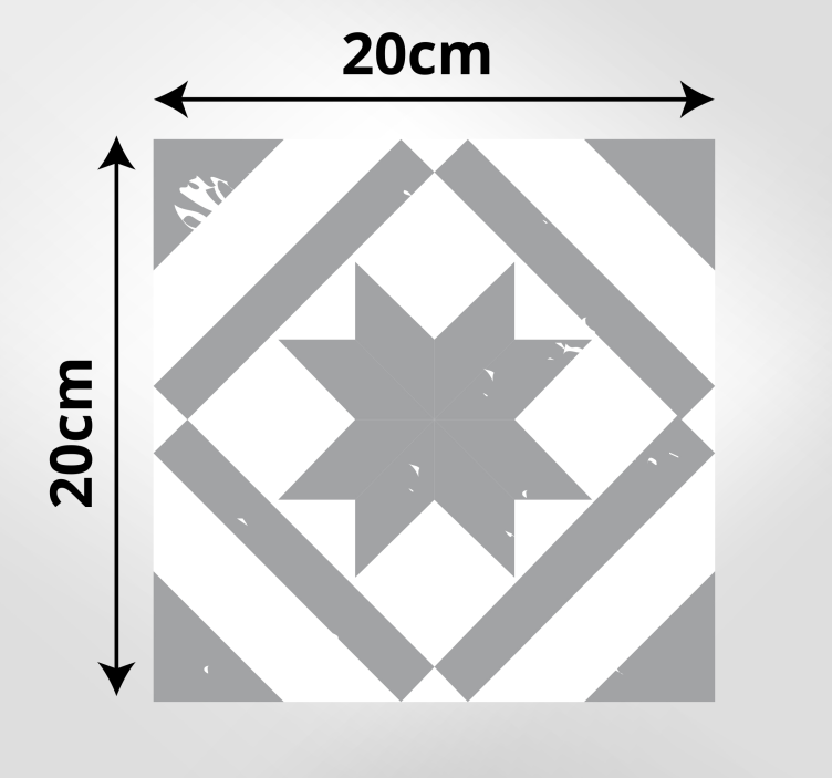 Hydraulische tegels vinyl tapijt Grijze pantonetegels - TenStickers