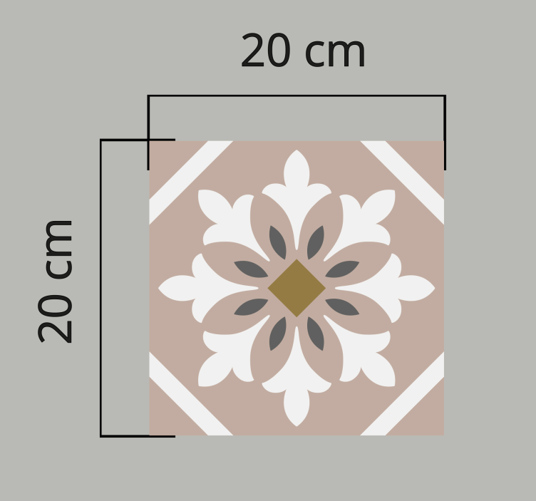 Bruine tegels vinyl vloerkleed keuken - TenStickers