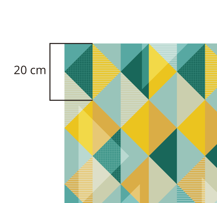 Geometrisch driehoeken patroon vinyl tapijt  - TenStickers