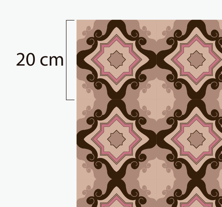 Mozaïek tegelpatroon vinyl tapijt woonkamer - TenStickers