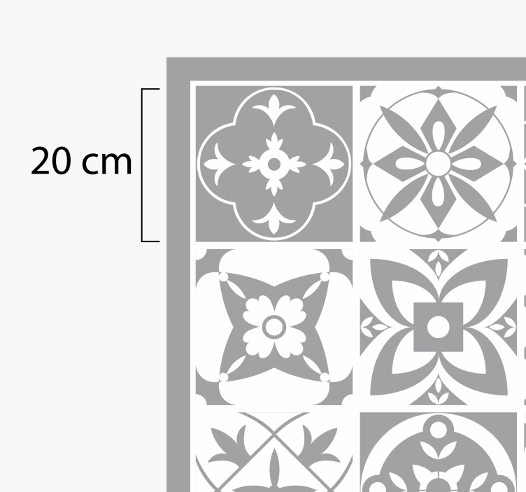 Grijs elegant vinyl tapijt tegels - TenStickers