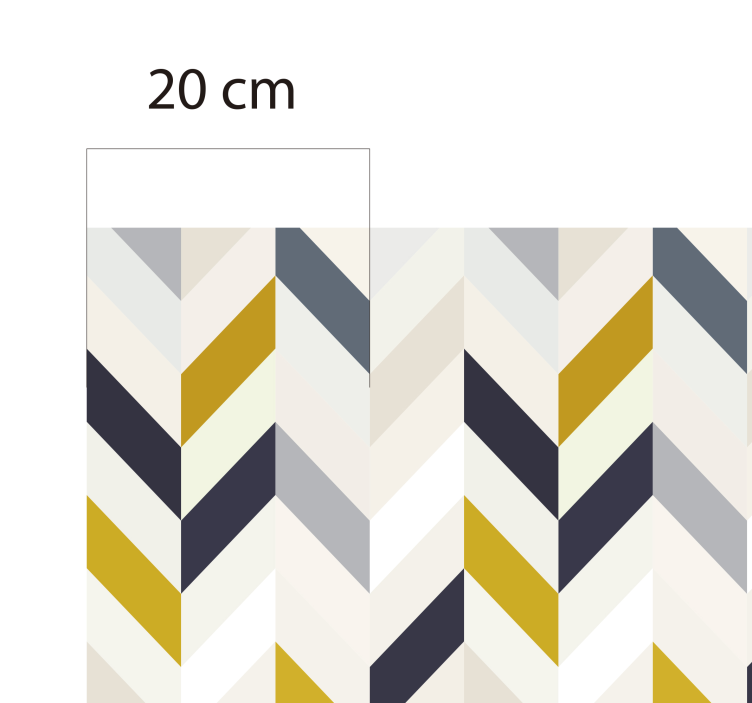Chevron-zigzagpatroon vinyl tapijt geometrisch - TenStickers