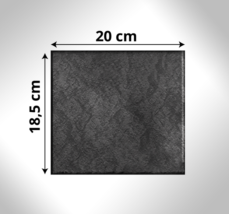 Getextureerde stenen vierkant vinyl tapijt met textuur - TenStickers