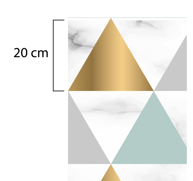 Geometrisch driehoeksmozaïek Geometrische vinyl vloerkleed - TenStickers