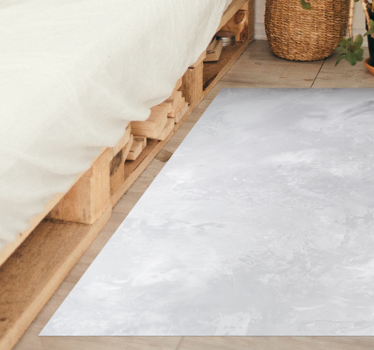 Lichtgrijs vinyl tapijt van betonsteen - TenStickers