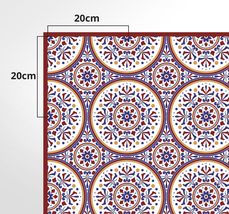 Hydraulische tegels vinyl tapijt Majolica tegels - TenStickers