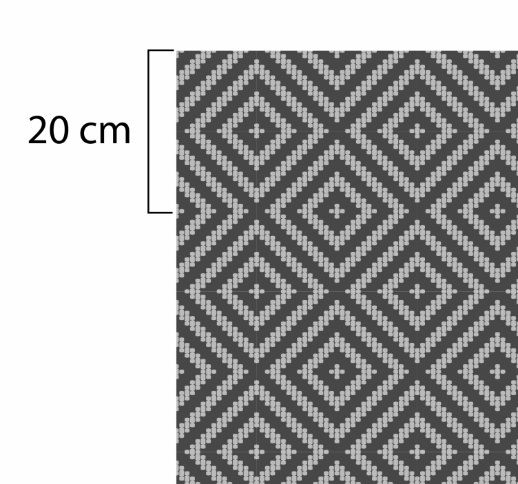 Geometrisch patroondetail vinyl tapijt tegels - TenStickers