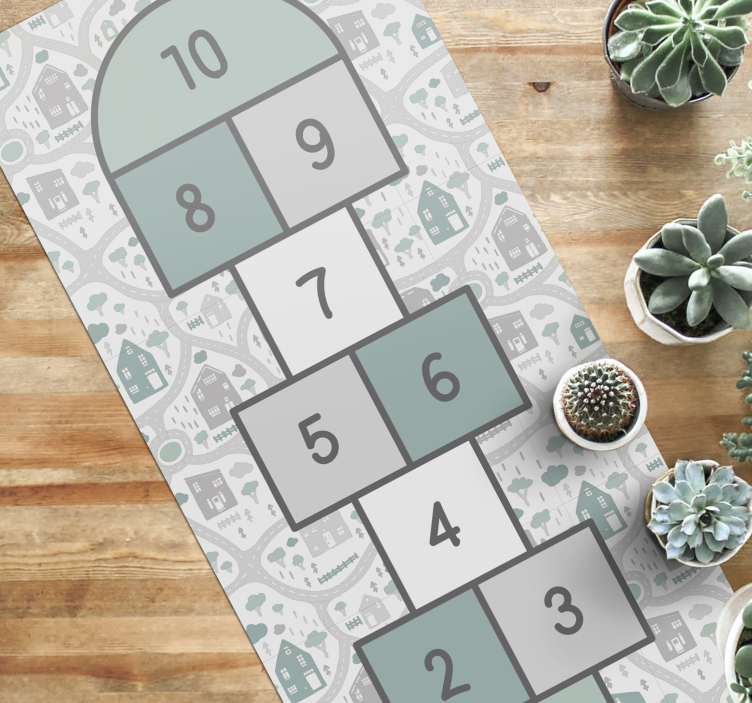 Hinkelbaan speelplaats vinyl tapijt spel - TenStickers