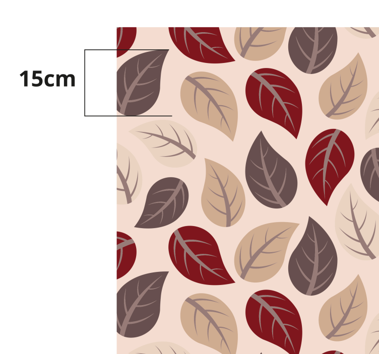Vinyl tapijt Bloemen en planten Herfstblad patroon - TenStickers