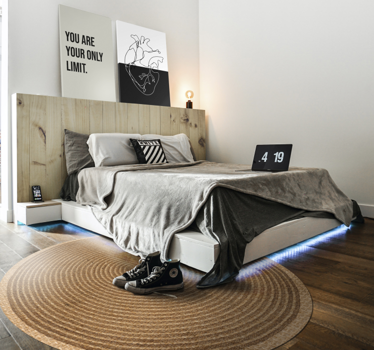 Vinyl vloerkleed ronde jute - TenStickers