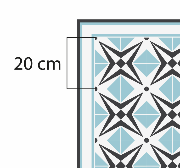 Sterblauw motief vinyl tapijt mozaïek - TenStickers