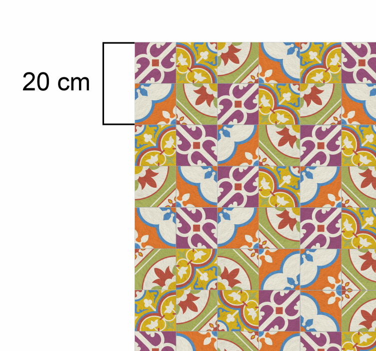 Kleurrijk antiek patroon vinyl tapijt - TenStickers