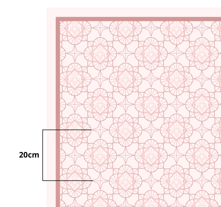 Bloemige geometrie vinyl tapijt baby - TenStickers