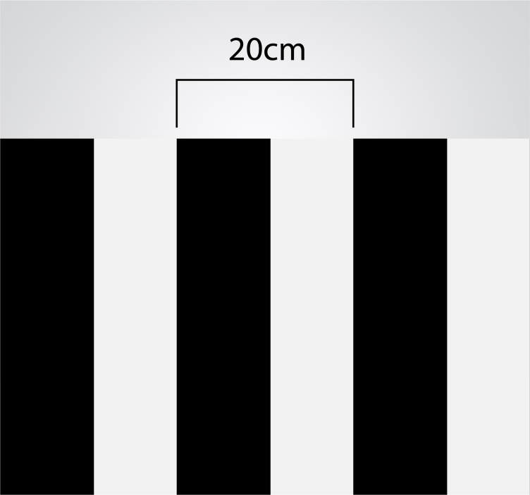 Vinyl vloerkleed met zwarte en witte strepen - TenStickers