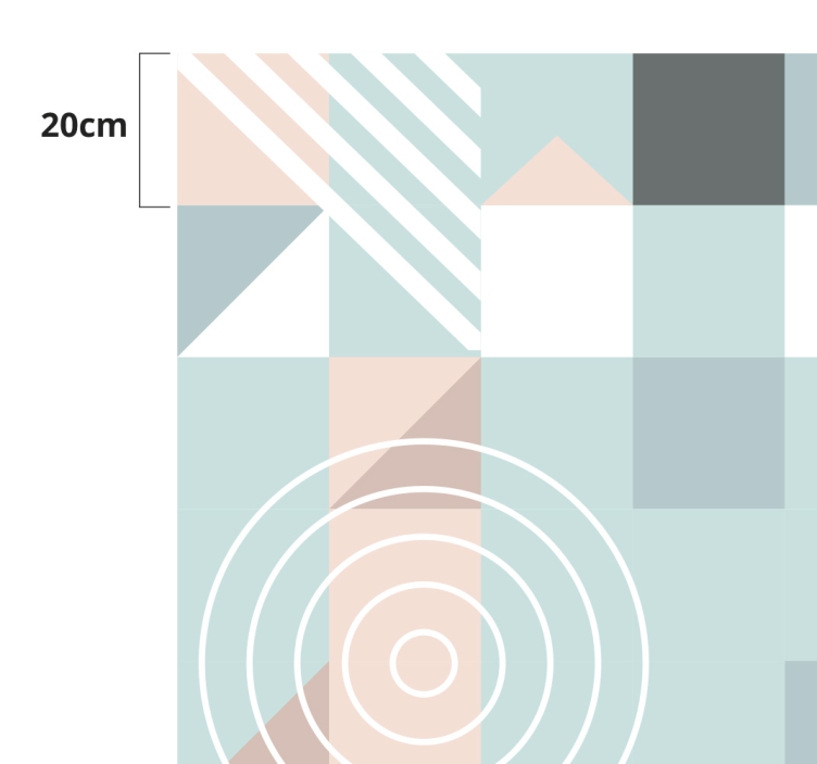 Abstract motief vinyl tapijt geometrisch - TenStickers