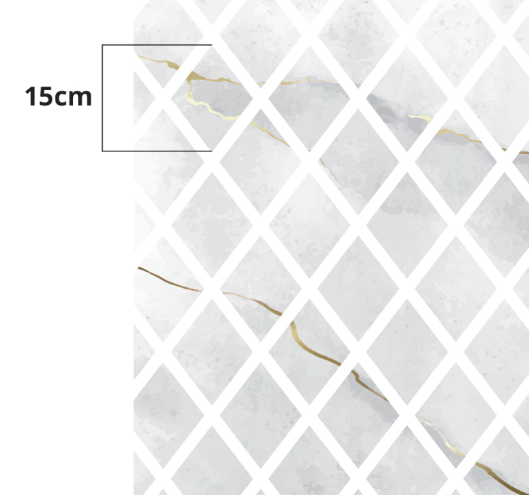 Elegant marmerpatroon vinyl vloerkleed keuken - TenStickers