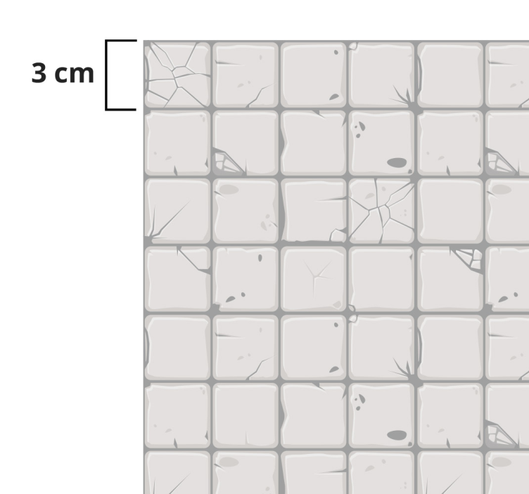 Lichtgrijze verouderde vloerbedekking vinyl tapijt tegels - TenStickers
