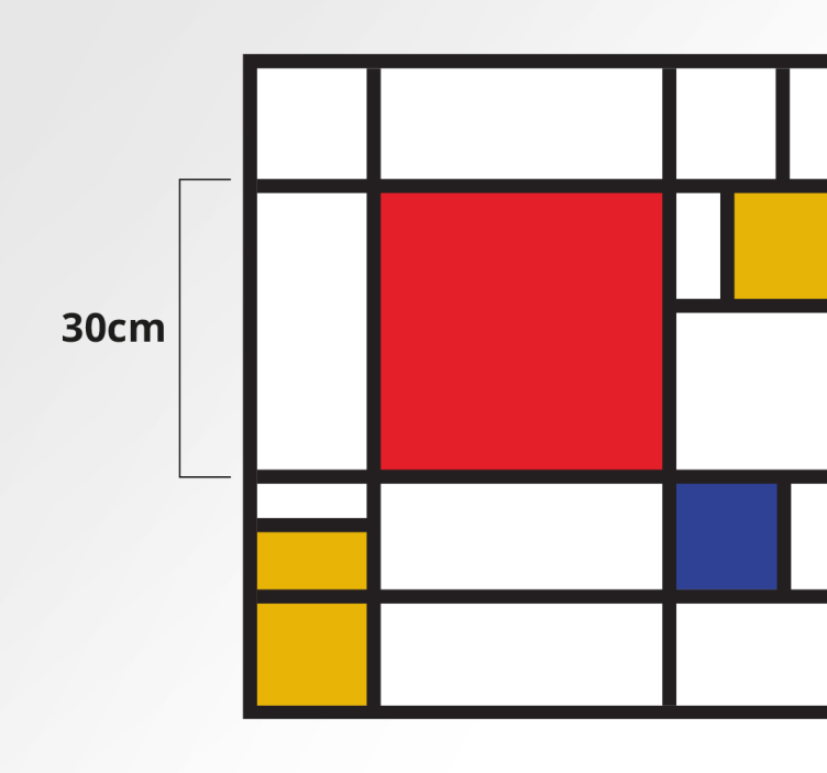 Moderne vinyl vloerkleed Mondriaan kunst - TenStickers