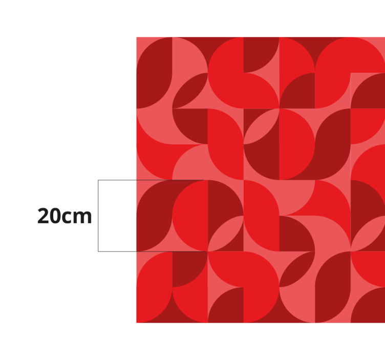 Rood retro Vinyl tapijt woonkamer - TenStickers