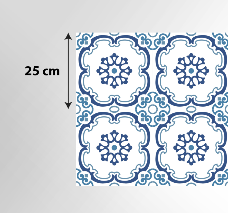 Elegante bloemenmotieven marmeren vinyl tapijt - TenStickers