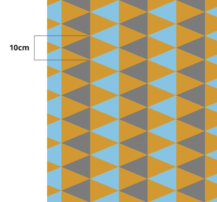 Driehoekige compositie vinyl tapijt geometrisch - TenStickers