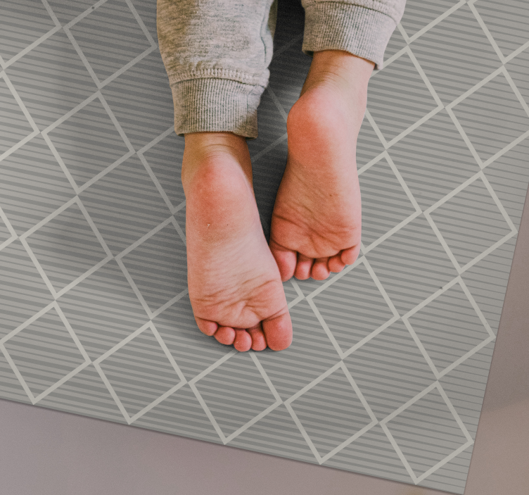 Ruitvormig oppervlak vinyl tapijt woonkamer - TenStickers