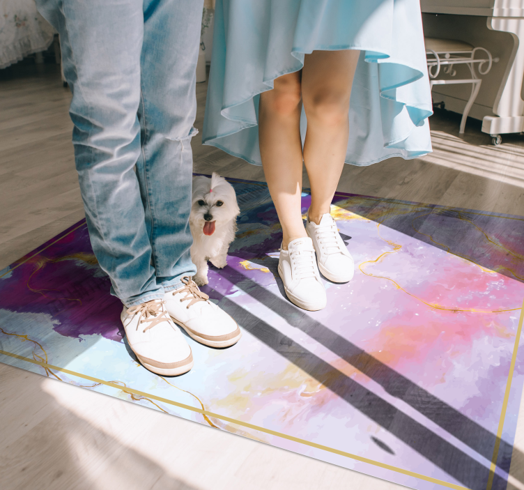 Abstract gemarmerd vinyl tapijt met textuur - TenStickers