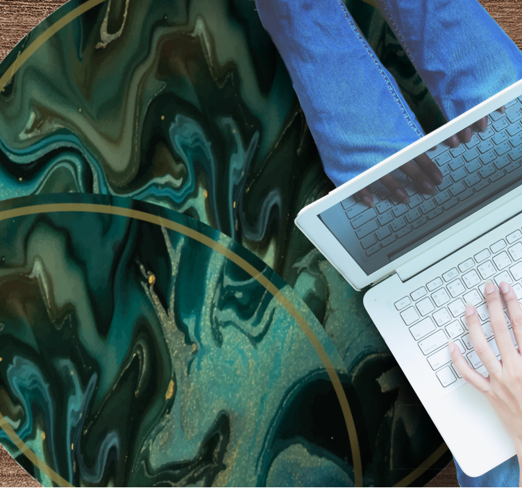 Abstract marmeren patroon vinyl tapijt met texturen - TenStickers