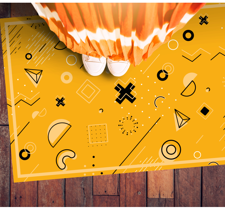 Abstract vormenpatroon vinyl tapijt geometrisch - TenStickers