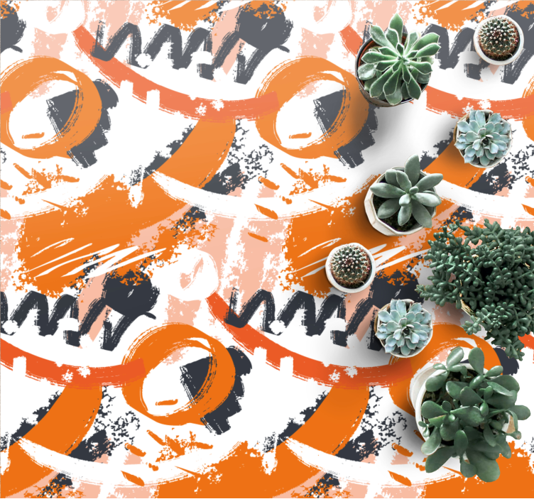 Abstracte vormen barsten vinyl tapijt modern - TenStickers