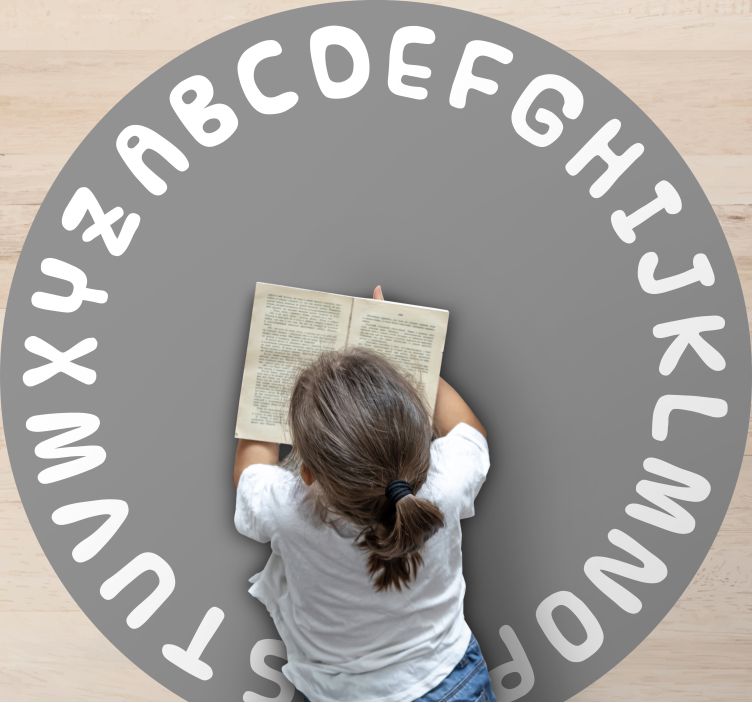 Alfabet cirkel vinyl tapijt  - TenStickers