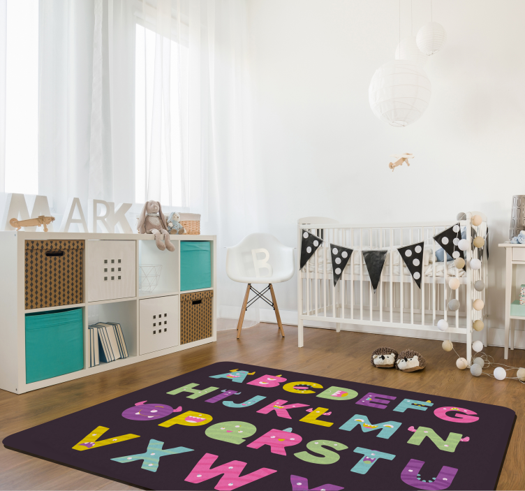 Alfabet Educatief Ontwerp Vinyl tapijt kinderkamer - TenStickers
