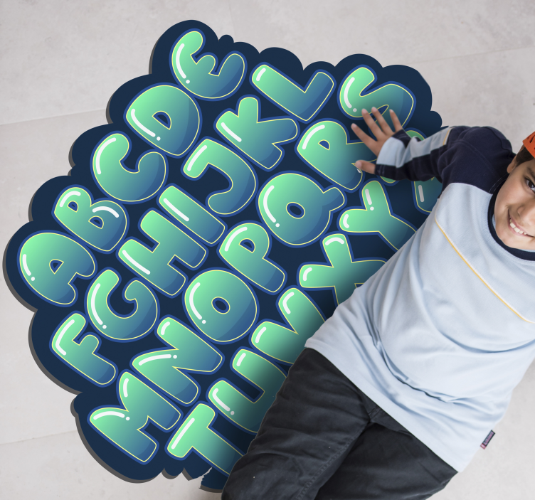 Alfabet wolk vinyl tapijt  - TenStickers