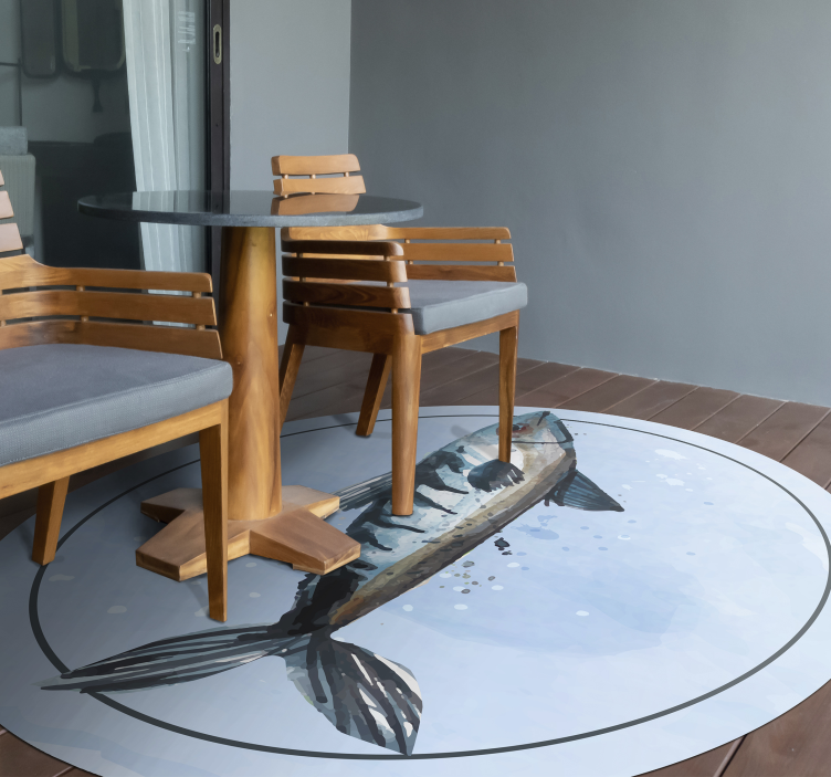 Aquarel vis ontwerp vinyl tapijt - TenStickers