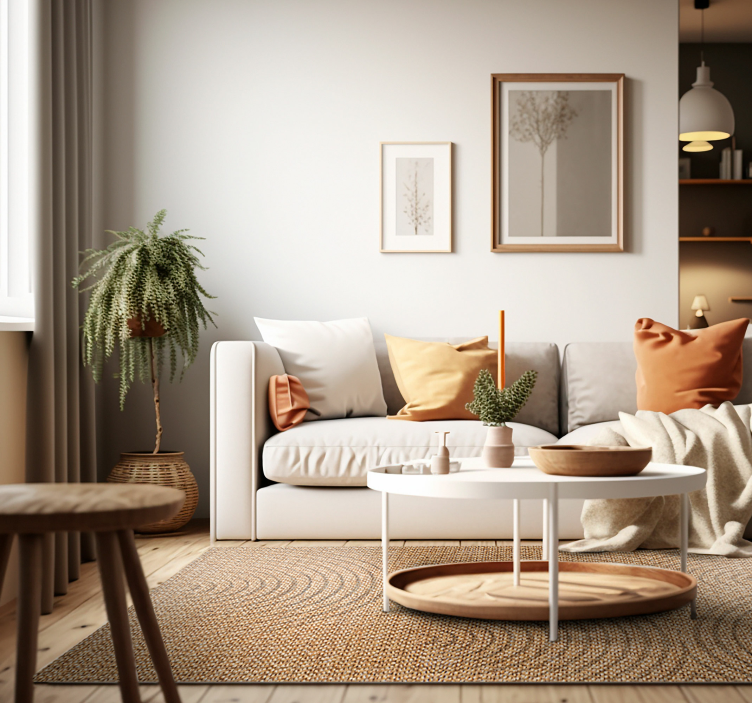 Vinyl vloerkleed weefsel geometrisch - TenStickers