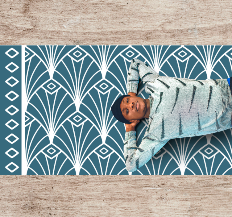 Art deco patronen vinyl tapijt voor meer kinderen - TenStickers