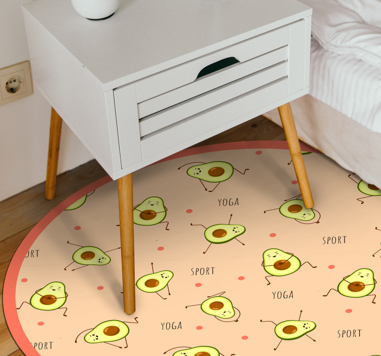 Avocado activiteit spelen vinyl tapijt kind - TenStickers