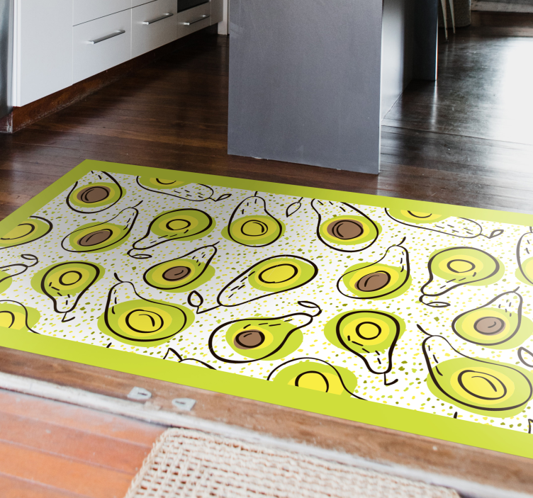 Avocado genot vinyl vloerkleed keuken - TenStickers