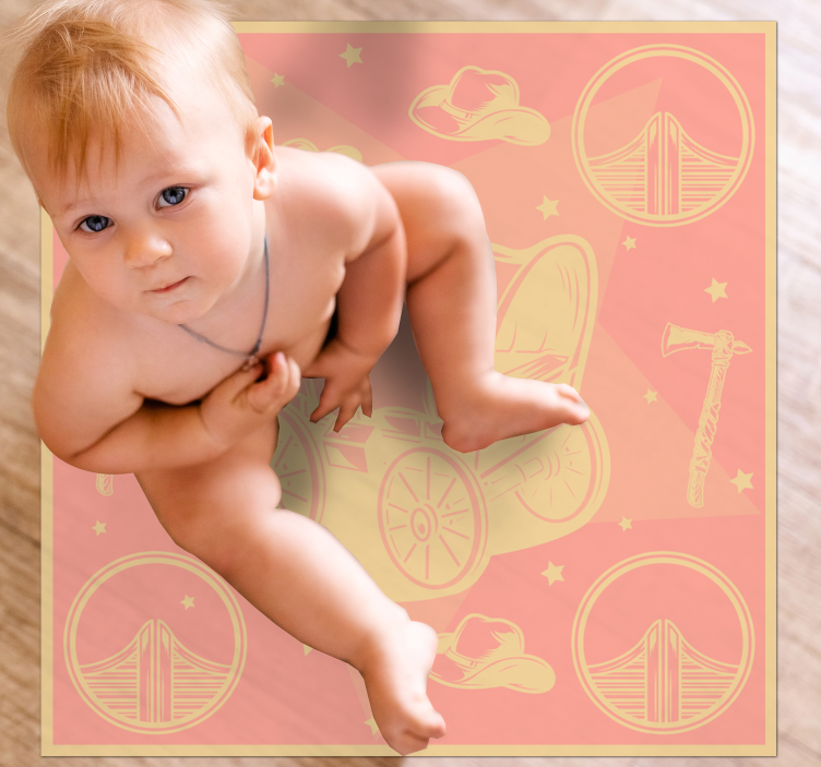 Babykamermotieven vinyl tapijt baby - TenStickers