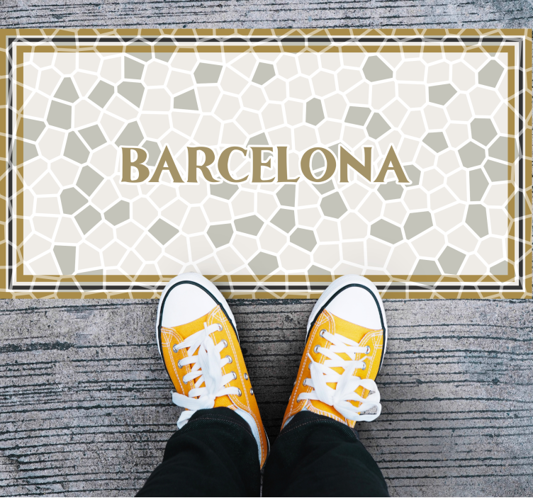 Barcelona geometrisch patroon vinyl tapijt mozaïek - TenStickers